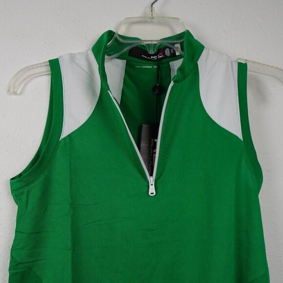RLX Ralph Lauren Golf Polo Shirt Women's Size XS Green 1/4 Zip Wicking - Picture 2 of 10